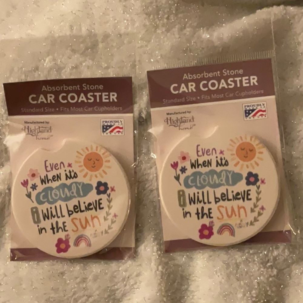 Even when it’s cloudy car coaster